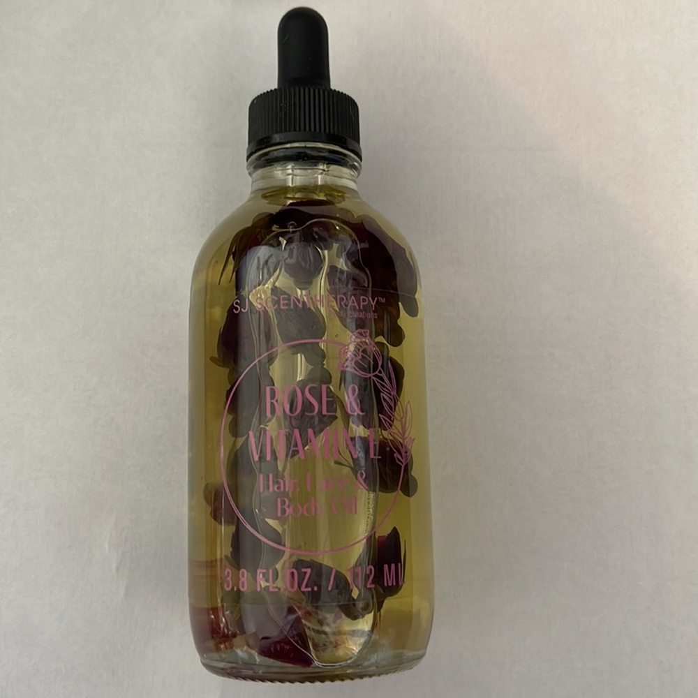 New SJ Clinicals Scentuals Rose & Vitamin E Hair, Face & Body Oil Unisex
